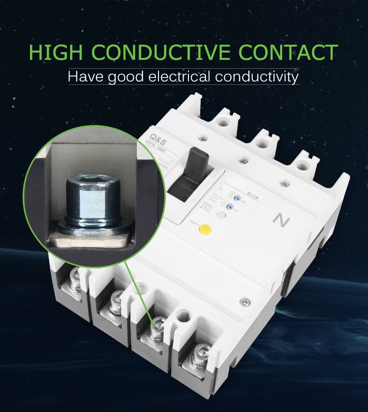 QM1L Thermo-magnetic type MCCB with Earth-Leakage protection