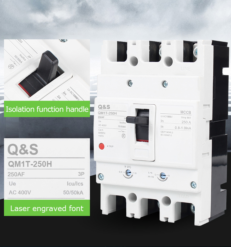 QM1T Thermo-magnetic double adjustable type MCCB