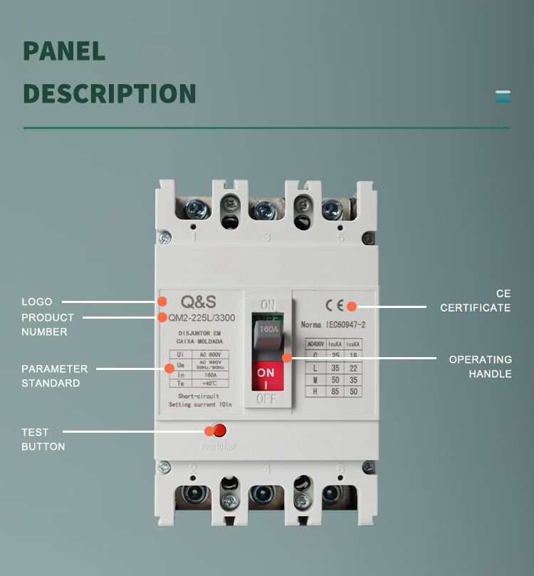 QM2 MCCB molded case circuit breaker