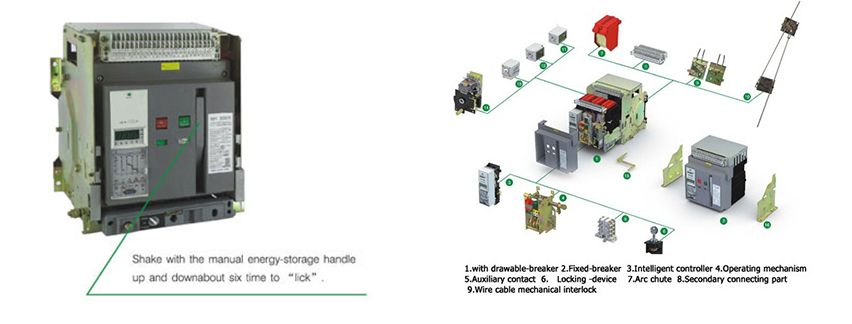 QW1 400A to 6300A Air circuit breaker